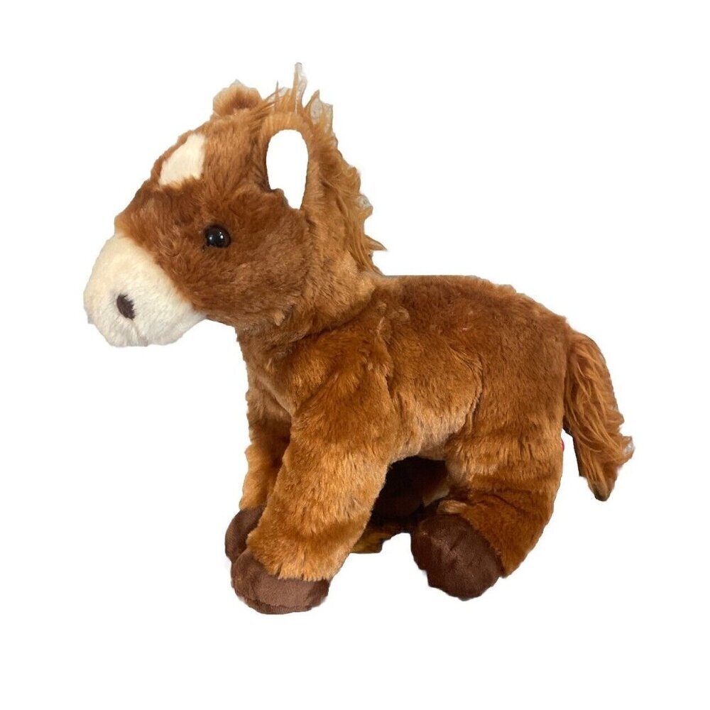 Fiesta Plush Stuffed Pony Horse Brown 10.5" Super Soft Walk Your Petz Vernon